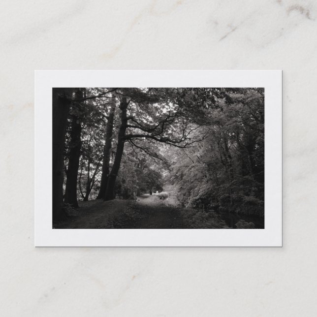 Cartão De Visita Canal. Bute Park, Cardiff (Bordado) (Frente)