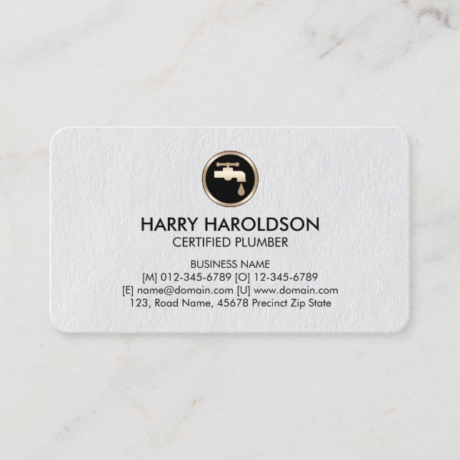 Cartão De Visita Canalização de Canalização com Fuga Reparo de Casa (Frente)