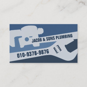 Cartão De Visita Canalização de Canalização de Canalização Wrench