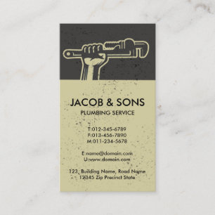 Cartão De Visita Canalização de Canalização de Canalização Wrench
