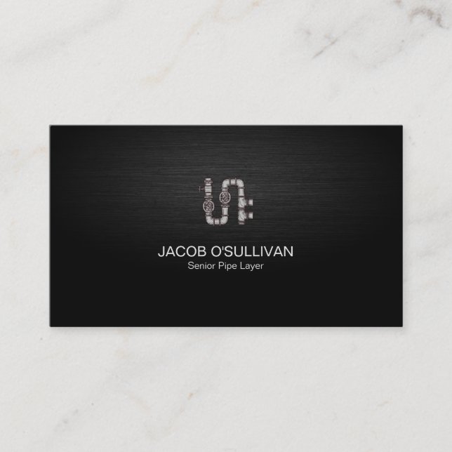 Cartão De Visita Canalização de Canalizador de Camada de Pipe (Frente)