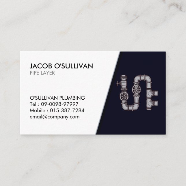 Cartão De Visita Canalização de Canalizador de Camada de Pipe (Frente)