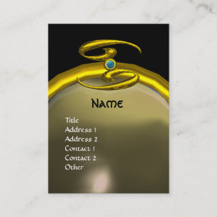 Cartão De Visita CANCER MONOGRAM cinza preto amarelo-claro azul