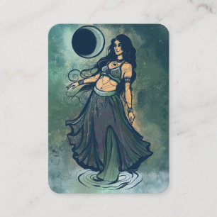 Cartão De Visita Cancer Zodiac MoonChild Goddese Belly Dancer
