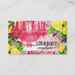 Cartão De Visita Candelabro amarelo gasto do jardim de rosas do GC