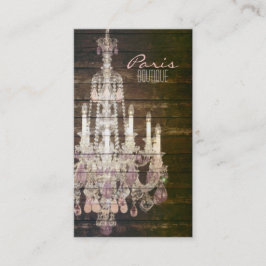 Cartão De Visita Candelabro francês roxo de madeira do celeiro
