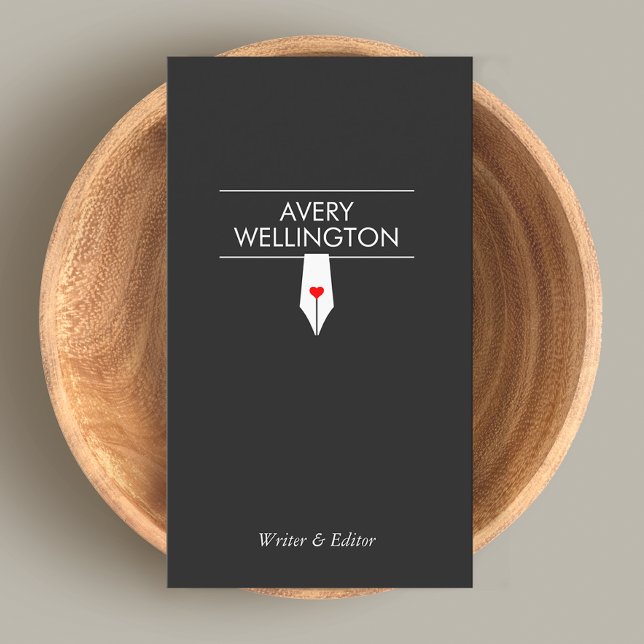 Cartão De Visita Caneta de Fonte da Calliografia do Escritor Freela (Criador carregado)