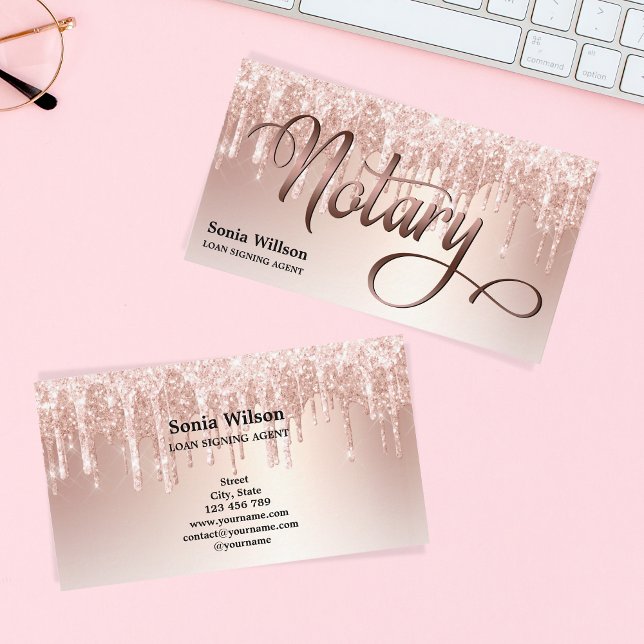 Cartão De Visita Caneta de pena de tipografia elegante em rosa de o (Criador carregado)