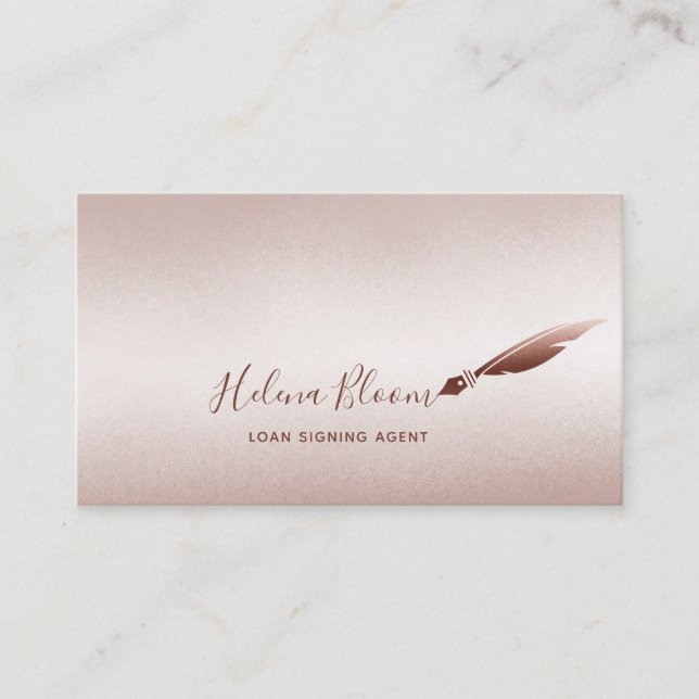 Cartão De Visita Caneta Removível do Agente de Assinatura de Emprés (Frente)