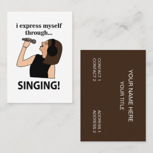 Cartão De Visita Cantando Eu Me Expresso Através do Canto
