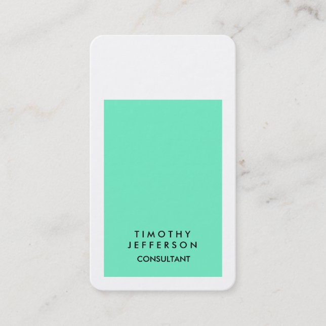 Cartão De Visita Canto Arredondado Blue Elegante Moderno (Frente)