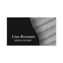 Cantor da ópera, músico, notas dos clássicos