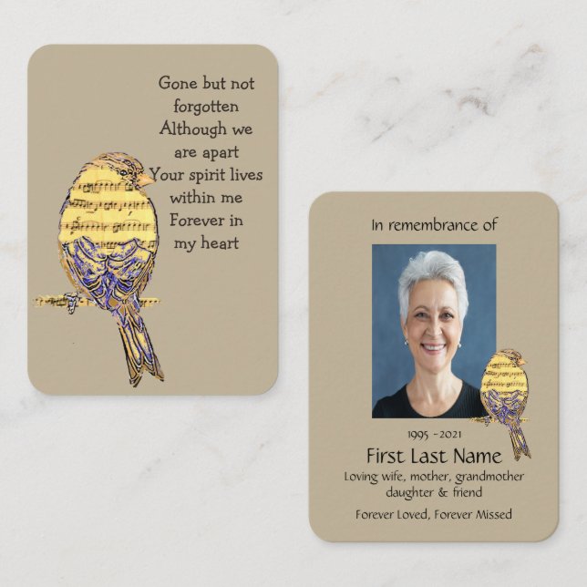 Cartão De Visita Cantor De Música De Pássaro Da Música Do Computado (Frente/Verso)