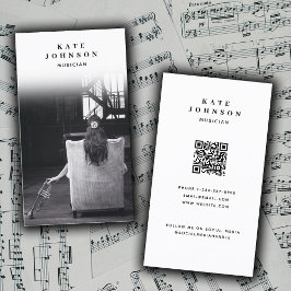 Cartão De Visita Cantor Musical Artista Foto de Mídia Social Código