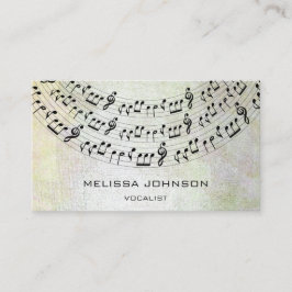 Cartão De Visita Cantor músico Componente Pianista Pastel Metálico