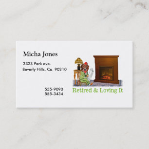 Cartão De Visita Cão aposentado que Lounging pelo fogo