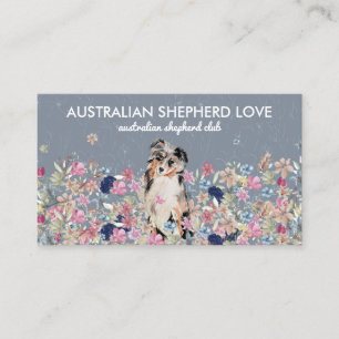 Cartão De Visita Cão Australian Shepherd Aussie