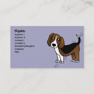 Cartão De Visita Cão bonito dos desenhos animados do lebreiro