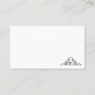 Cartão De Visita cão-caçador preto branco-cachorrinho