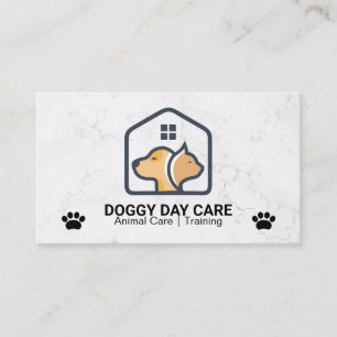 Cartão De Visita Cão Cuidador Serviços de Animais Pet Shop