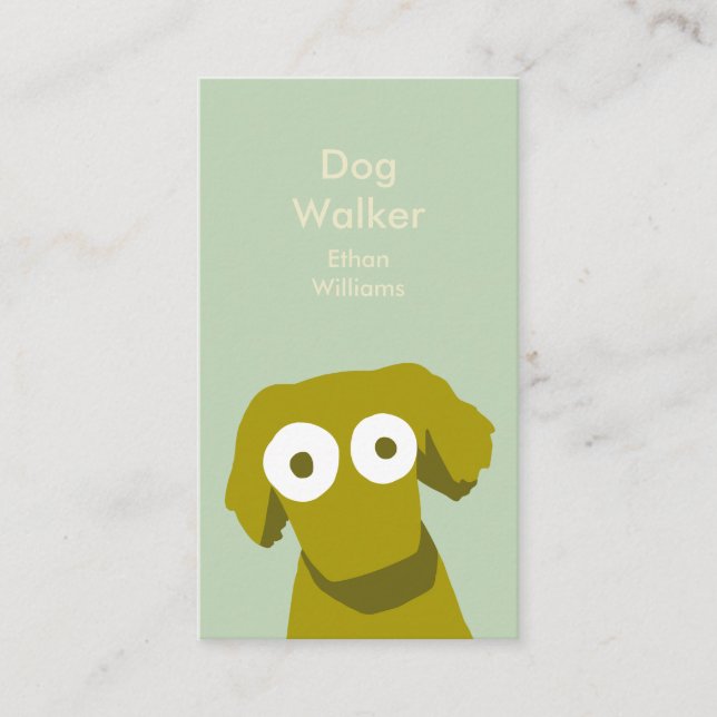 Cartão De Visita Cão da cor de terra (Frente)