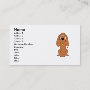 Cartão De Visita Cão de Brown. Desenhos animados do cão com colar