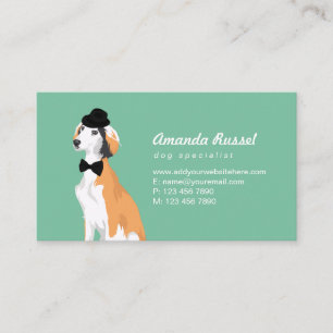 Cartão De Visita Cão de filhote de cachorro de Saluki do hipster n