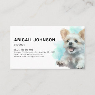 Cartão De Visita Cão Elegante/Almofada de Animais de Companhia - Aq