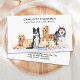 Cartão De Visita Cão Formação de Pet Sitter Cão Cachorro Aquarela (Criador carregado)