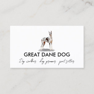 Cartão De Visita Cão Harlequim Grande Dano Branco