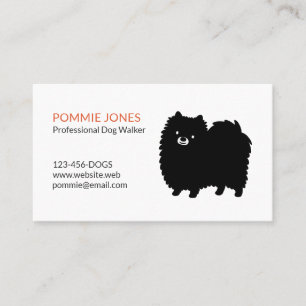 Cartão De Visita Cão preto macio bonito dos desenhos animados de