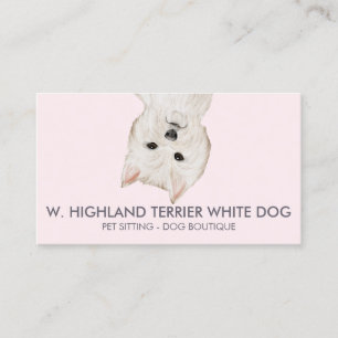 Cartão De Visita Cão Terrier West Highland Branco