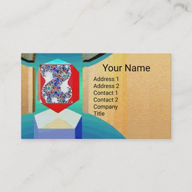 Cartão De Visita CAOS E TEMPOS DE ORDEM Arte Fractal Surreal (Frente)