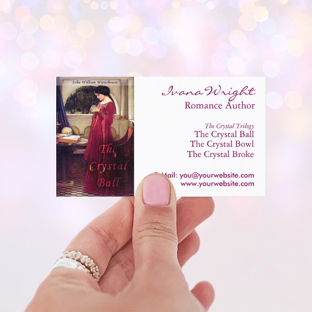 Cartão De Visita Capa de Livro Autor (White Book Cover Author Business Card)