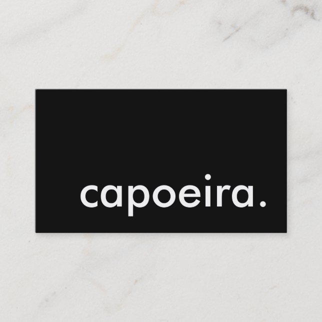 Cartão De Visita capoeira. (Frente)