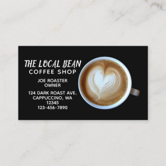 Cartão De Visita Cappucccino Latte Coffee Compro | Café Negro Simpl