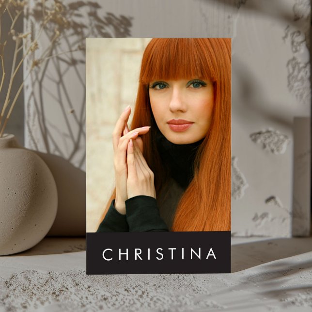 Cartão De Visita Captura de cabeça moderna de modelos e atores (Criador carregado)