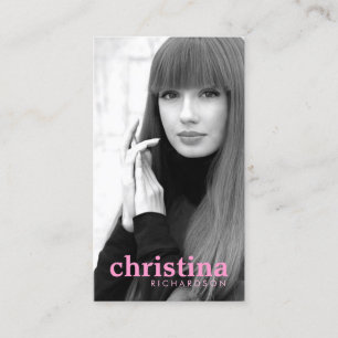 Cartão De Visita Captura de cabeça Moderna dos Modelos e Atores III