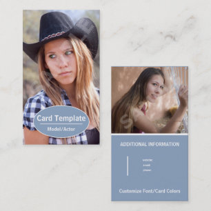 Cartão De Visita Captura de Cabeçalho da Placa Atuante de Modelage