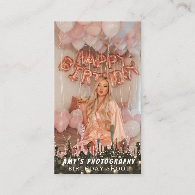 Cartão De Visita Capturar memórias Fotógrafo de aniversário (Frente)