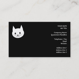 Cartão De Visita Cara bonito do gato