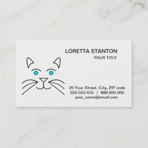 Cartão De Visita Cara de gato