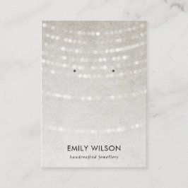 CARTÃO DE VISITA CARACTERES DE LUZ DE PRATA RÚSTICA EXIBIÇÃO DE OUV