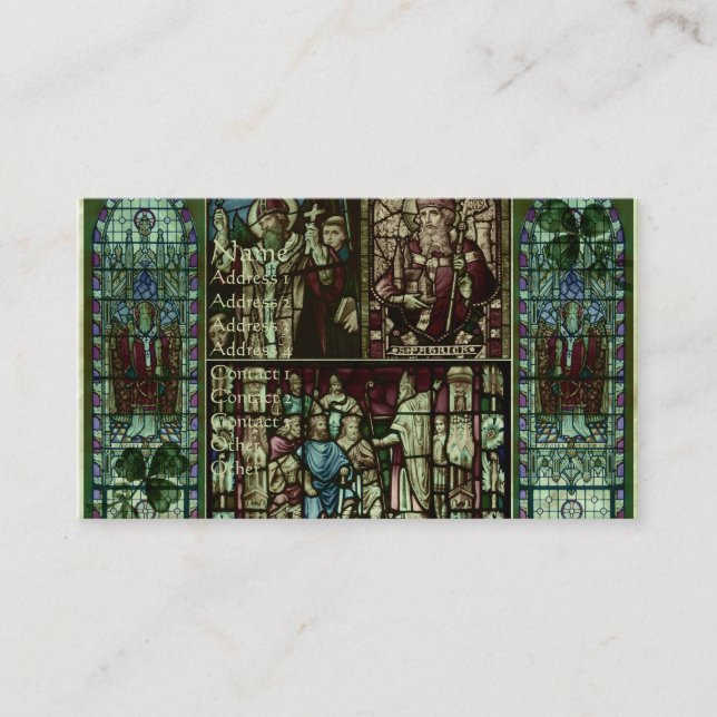 Cartão De Visita Caras do santo Patrick (Frente)