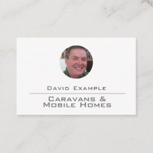 Cartão De Visita Caravans & Mobile Homes com Foto do Detentor