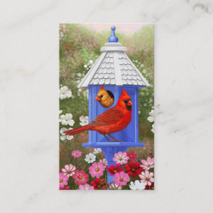 Cartão De Visita Cardinais e Casa Azul