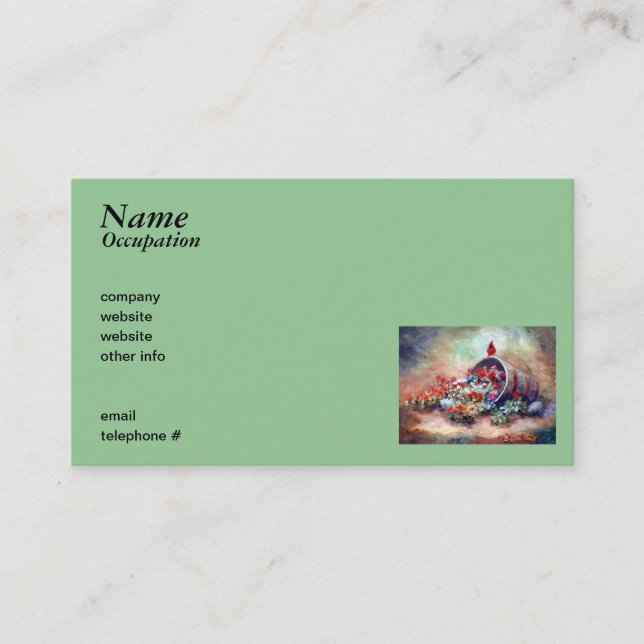 Cartão de visita cardinal de transbordamento (Frente)