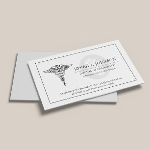 Cartão De Visita Cardiologista  Símbolo de coração desbotado min