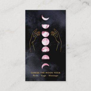 Cartão De Visita *~* Caresse As Fases Da Lua Rosa + Mãos Celestiai