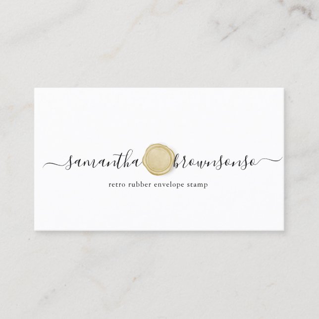 Cartão De Visita Carimbo de envelope de borracha (Frente)